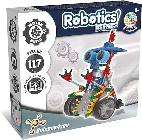 Science4you Robotics Deltabot - Kit Robotica para Niños con 117 Piezas, Construye tu Robot Interactivo, Construcciones, Robot para Montar, Juegos, Juguetes y Regalos para Niños 6 7 8 9 10 - 14 Años Science4you Robotics Deltabot - Kit Robotica para Niños con 117 Piezas, Construye tu Robot Interactivo, Construcciones, Robot para Montar, Juegos, Juguetes y Regalos para Niños 6 7 8 9 10 - 14 Años