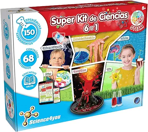 Science4you Súper Kit de Ciencias 6 en 1 con 150 Experimentos para Niños 8,9,10,11,12+ Años - Juguete STEM Educativo Science4you Súper Kit de Ciencias 6 en 1 con 150 Experimentos para Niños 8,9,10,11,12+ Años - Juguete STEM Educativo