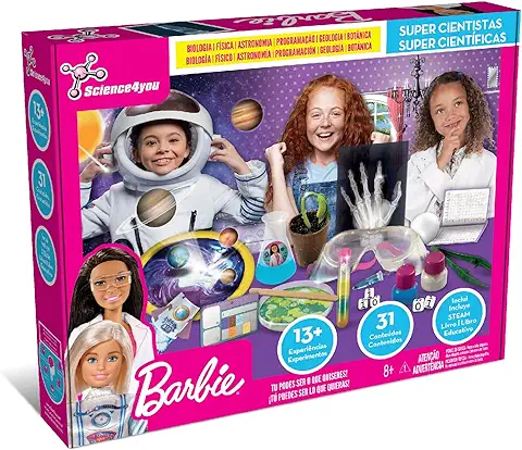 Science4you Super Cientistas Barbie Style - Kit de Manualidades para Niñas con Juegos Educativos 8+ Años - Juguetes Cientificos con 13 Experimentos - Regalos de Barbies para Niñas de 7 8 9+ Años Science4you Super Cientistas Barbie Style - Kit de Manualidades para Niñas con Juegos Educativos 8+ Años - Juguetes Cientificos con 13 Experimentos - Regalos de Barbies para Niñas de 7 8 9+ Años