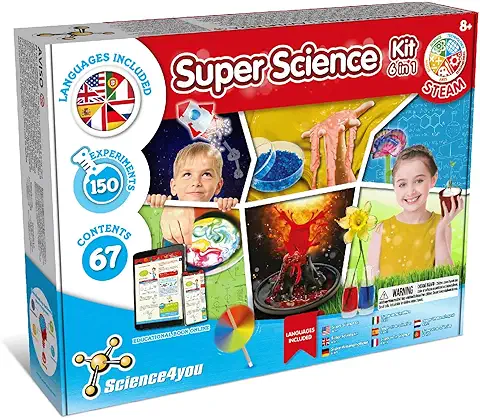 Science4you - Super Kit Cientifico para Niños +8 Años - 150 Experimentos para Niños: Volcanes para Niños - Laboratorio de Quimica, Juegos y Juguetes Científicos y Regalos para Niños 8 9 10 Años Science4you - Super Kit Cientifico para Niños +8 Años - 150 Experimentos para Niños: Volcanes para Niños - Laboratorio de Quimica, Juegos y Juguetes Científicos y Regalos para Niños 8 9 10 Años
