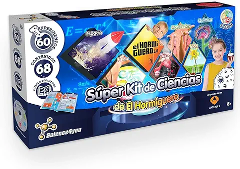 Science4you Super Kit de Ciencias de El Hormiguero – Juguete Científico + 60 Experimentos para Niños, Juego de Ciencia, Regalo Original para Niños y Niñas de 8 Años y más Science4you Super Kit de Ciencias de El Hormiguero – Juguete Científico + 60 Experimentos para Niños, Juego de Ciencia, Regalo Original para Niños y Niñas de 8 Años y más