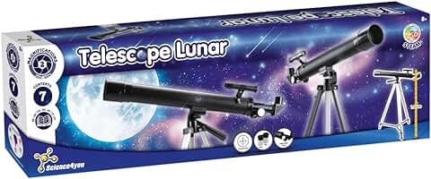 Science4you Telescopio Lunar para Niños - Telescopio Astronómico para Ninos y Principiantes con Distancia Focal de 600mm - Telescópio Infantil, Juguete Cientifico y Regalo para Niños y Niñas 8+ Años Science4you Telescopio Lunar para Niños - Telescopio Astronómico para Ninos y Principiantes con Distancia Focal de 600mm - Telescópio Infantil, Juguete Cientifico y Regalo para Niños y Niñas 8+ Años