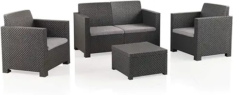 Shaf EVO Conjunto Muebles Sofá 2 Plazas + 2 Sillones, Antracita Shaf EVO Conjunto Muebles Sofá 2 Plazas + 2 Sillones, Antracita