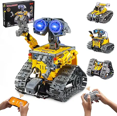 Sillbird Tecnica Robot para Niños, 4 en 1 Robot con Control Remoto de Aplicaciones, RC Robot Juguetes de Construcción Regalo de Cumpleaños Creativo para Niños Chico Chica 6-12  