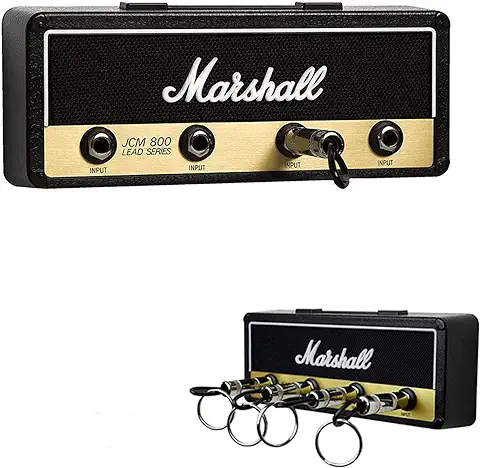 Soporte para Llaves de Pared, Amplificador de Guitarra, Gancho para los Amantes de los Músicos, Llavero Marshall JCM800, Incluye 4 Llaveros.  