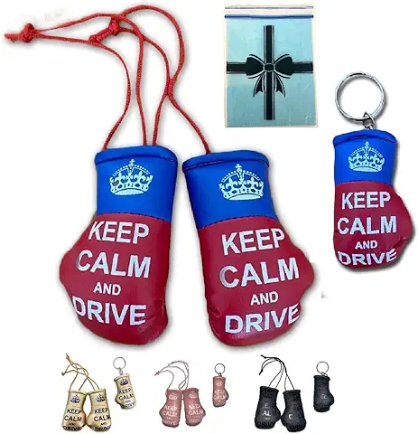 SPEED FROG Keep Calm GB Juego de mini Guantes de Boxeo y Llavero de Regalo, Accesorios de Coche para Hombres y Mujeres, Interiores para Hombres, Mujeres, Regalos de Conducción para él, sus SPEED FROG Keep Calm GB Juego de mini Guantes de Boxeo y Llavero de Regalo, Accesorios de Coche para Hombres y Mujeres, Interiores para Hombres, Mujeres, Regalos de Conducción para él, sus