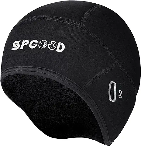 SPGOOD Gorro Bicicleta Invierno a Prueba De Viento,Gorro Ciclismo Bajo Casco Térmico Hombres Mujer,Forro Cálido para Casco con Orificio para Gafas,Gorro para Casco de Bicicleta Apto para Moto,Esquí…  