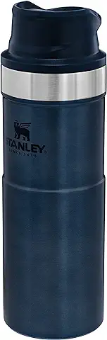 Stanley Trigger Action Termo Café Para Llevar 0.47L - Mantiene Frío 7 Horas - Botella Termica Sin BPA - Vaso Termico Café de Acero Inoxidable - Apta Para Lavavajillas - Nightfall  