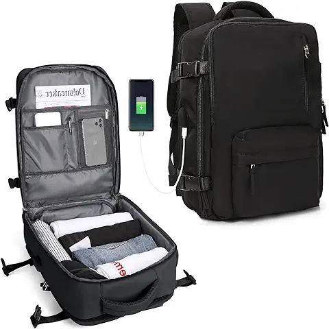 SZLX Mochila Viaje Cabina Avion 45x36X20 Mujer Ryanair Bolsas de Cabina 40x30x20 para Vueling Cabina para EasyJet Equipaje de Mano Ryanair Mochila de Senderismo Mochila Impermeable Hombre  