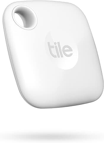 Tile Mate (2022) Buscador de Objetos Bluetooth, Pack de 1, Radio Búsqueda 60m, Compatible con Alexa, Google Smart Home, iOS, Android, Busca Llaves, Mandos y Más, Blanco  