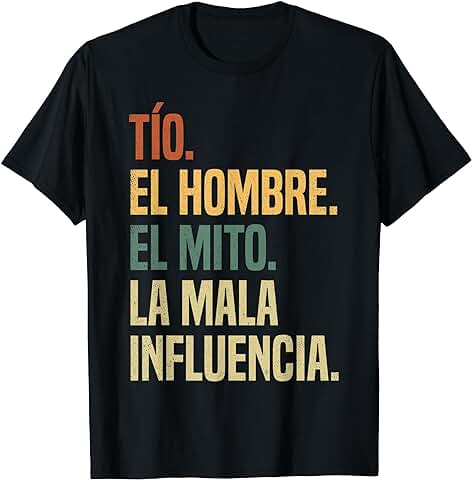Tio El Hombre El Mito La Mala Influencia Sobrino Retro Camiseta  