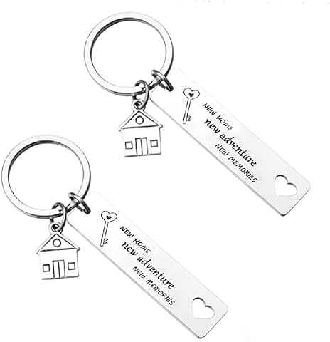 TSLRSA 2 Pcs Regalos de Llavero de casa Nueva para Parejas, Regalos para el Hogar, Felicitaciones por la Inauguración de una casa Nueva, Llavero de casa para Nuevos Propietarios TSLRSA 2 Pcs Regalos de Llavero de casa Nueva para Parejas, Regalos para el Hogar, Felicitaciones por la Inauguración de una casa Nueva, Llavero de casa para Nuevos Propietarios