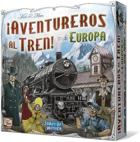 Unbox Now - ¡Aventureros al Tren! Europa - Juego de Mesa, 1 Jugador, en Español  