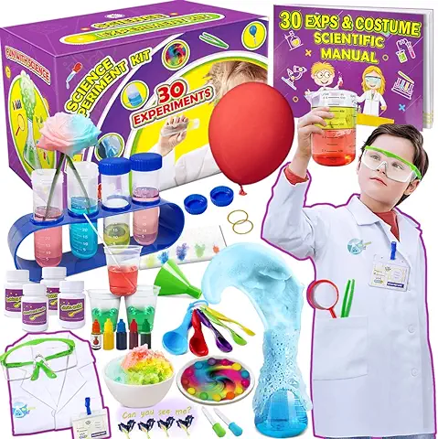 UNGLINGA Chemistry Laboratory 30 Juego de Experimentos Científicos Juguetes Educativos Regalo con bata de Laboratorio para Niños de 3 a 11 Años Niños Niñas Disfraces Juego de Roles Aprendizaje UNGLINGA Chemistry Laboratory 30 Juego de Experimentos Científicos Juguetes Educativos Regalo con bata de Laboratorio para Niños de 3 a 11 Años Niños Niñas Disfraces Juego de Roles Aprendizaje