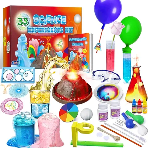UNGLINGA Kit de Ciencia de 33 Experimentos para Niños de 4-6-8-10 Años, Proyectos Científicos Stem Juguetes para Niños y Niñas, Regalos Educativos de Aprendizaje para 4 5 6 7 8 9 10 UNGLINGA Kit de Ciencia de 33 Experimentos para Niños de 4-6-8-10 Años, Proyectos Científicos Stem Juguetes para Niños y Niñas, Regalos Educativos de Aprendizaje para 4 5 6 7 8 9 10