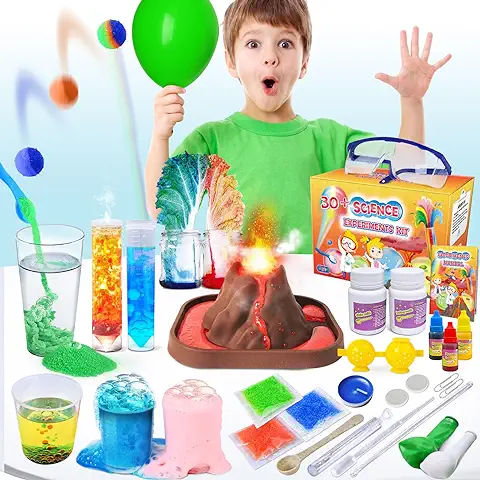 UNGLINGA Kits de Ciencia 30+ Experimentos para Niños de 4 5 6 7 8 9 10 Años, Juguetes Educativos STEM, Regalos para Niños y Niñas, Juego de Química, bola Rebotante, Volcán, Herramientas Científicas UNGLINGA Kits de Ciencia 30+ Experimentos para Niños de 4 5 6 7 8 9 10 Años, Juguetes Educativos STEM, Regalos para Niños y Niñas, Juego de Química, bola Rebotante, Volcán, Herramientas Científicas