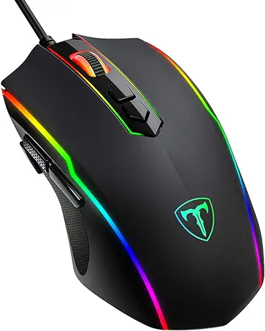 VIVIJO Ratón Gaming con Cable, 5 dpi Adjustables Hasta 7200, Mouse Óptico, Ergonómico, RGB con 8 Programables Botones y Iluminación RGB para PC, Portátil VIVIJO Ratón Gaming con Cable, 5 dpi Adjustables Hasta 7200, Mouse Óptico, Ergonómico, RGB con 8 Programables Botones y Iluminación RGB para PC, Portátil