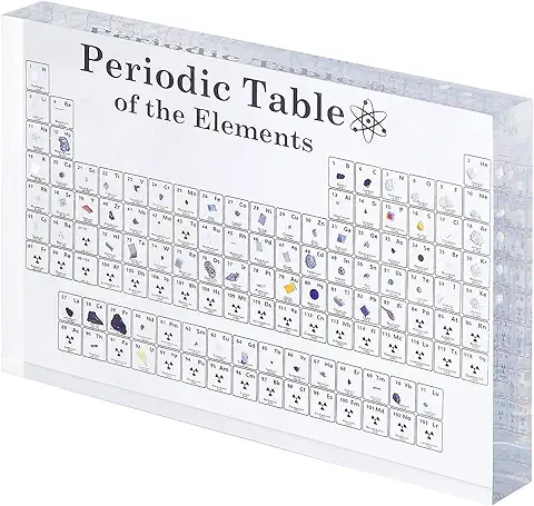 VKTY Tabla Periódica con Elementos Reales en el Interior, Tabla Periódica Acrílica de 6 x 4.5 de Elementos Químicos, Tabla Periódica 3D de Elementos Químicos, Regalos de Química para Niños y Adultos VKTY Tabla Periódica con Elementos Reales en el Interior, Tabla Periódica Acrílica de 6 x 4.5 de Elementos Químicos, Tabla Periódica 3D de Elementos Químicos, Regalos de Química para Niños y Adultos
