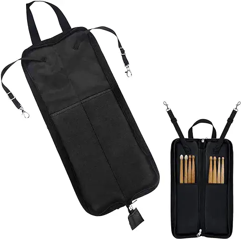 Voarge 1 Pieza Bolsa para Baquetas, Bolsa de Martillo de Tambor, Bolsa de palo de Tambor, con Mango, Bolsa Portátil de palo de Tambor (negro) Voarge 1 Pieza Bolsa para Baquetas, Bolsa de Martillo de Tambor, Bolsa de palo de Tambor, con Mango, Bolsa Portátil de palo de Tambor (negro)