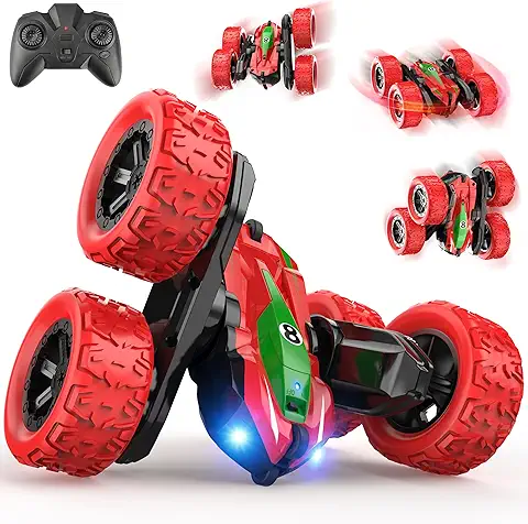 Vrxeqi Coche Teledirigido, Coches Acrobacias Radiocontrol Rotación de 360 Grados con Luces Juguete Niño Regalo Niña 3 4 5 6 7 8 9 10 Años RC Crawler Car Carro Telecomandado Juegos al Aire Libre (Rojo) Vrxeqi Coche Teledirigido, Coches Acrobacias Radiocontrol Rotación de 360 Grados con Luces Juguete Niño Regalo Niña 3 4 5 6 7 8 9 10 Años RC Crawler Car Carro Telecomandado Juegos al Aire Libre (Rojo)
