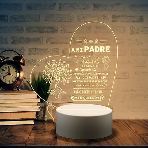 Welsky Regalo Padre, Regalo para Padre, Luz de Noche Acrílica Grabada para Papá, Regalo Padre Cumpleaños, Ideas de Regalo para Papá, Regalo de Cumpleaños para Papá, Regalos para Papá de Hija Hijo Welsky Regalo Padre, Regalo para Padre, Luz de Noche Acrílica Grabada para Papá, Regalo Padre Cumpleaños, Ideas de Regalo para Papá, Regalo de Cumpleaños para Papá, Regalos para Papá de Hija Hijo