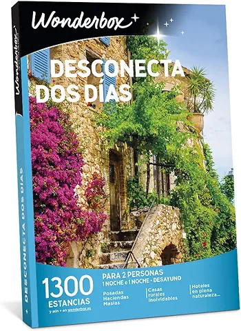 WONDERBOX Caja Regalo - DESCONECTA Dos DÍAS- 1300 Estancias Rurales para Dos Personas en Haciendas, Masías, Casas Rurales Inolvidables, Hoteles en Plena Naturaleza WONDERBOX Caja Regalo - DESCONECTA Dos DÍAS- 1300 Estancias Rurales para Dos Personas en Haciendas, Masías, Casas Rurales Inolvidables, Hoteles en Plena Naturaleza