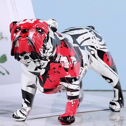 XIAOMAGG Estatua de Bulldog, Decoración de Estantes Hogar Moderno Creativo Graffiti Color Resina Estatua Arte Regalo Decorativo de Moda (Estilo A) XIAOMAGG Estatua de Bulldog, Decoración de Estantes Hogar Moderno Creativo Graffiti Color Resina Estatua Arte Regalo Decorativo de Moda (Estilo A)