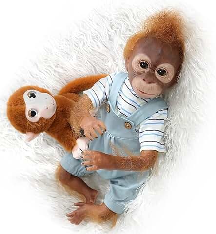 ZIYIUI Reborn Baby Monkey 21 Pulgadas 52 cm Hecho a Mano Realista Reborn Pintura Detallada Muñeca de Arte Coleccionable Muñeca Niños Juguetes Regalo (Mono Macho) ZIYIUI Reborn Baby Monkey 21 Pulgadas 52 cm Hecho a Mano Realista Reborn Pintura Detallada Muñeca de Arte Coleccionable Muñeca Niños Juguetes Regalo (Mono Macho)