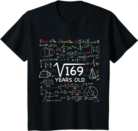 13 Años Cumpleaños Raíz Cuadrada 169 Regalo Camiseta 13 Años Cumpleaños Raíz Cuadrada 169 Regalo Camiseta