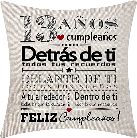 13 Cumpleaños de Regalo Fundas de Cojín para 13 Años de Edad Niñas Niños 13 Cumpleaños Feliz Cumpleaños Inspirador Cumpleaños Funda de Cojín para la Hermana Amigos Hija Hijo Nieta Nieto Hermano (13) 13 Cumpleaños de Regalo Fundas de Cojín para 13 Años de Edad Niñas Niños 13 Cumpleaños Feliz Cumpleaños Inspirador Cumpleaños Funda de Cojín para la Hermana Amigos Hija Hijo Nieta Nieto Hermano (13)