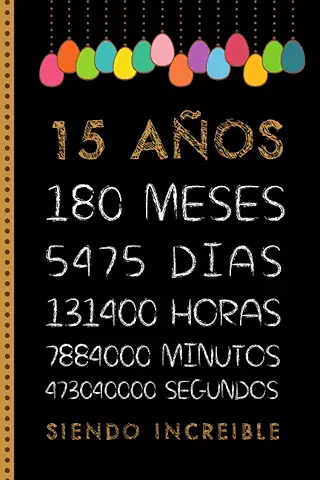15 AÑOS SIENDO INCREIBLE: FELIZ CUMPLEAÑOS, REGALO DE CUMPLEAÑOS ORIGINAL Y DIVERTIDO. DIARIO, CUADERNO DE NOTAS, APUNTES, AGENDA O USO ESCOLAR  