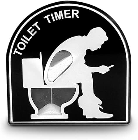 5 Minutos Temporizador para Inodoro, Temporizador de Cepillado de Niños, Reloj de Arena para Taburete de Inodoro, Juguete de Decoración para Hogar Jardín, Regalos Divertidos para Hombres Marido Papá  