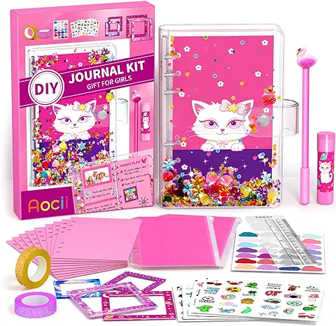 Aocii Kit de Diario de Bricolaje para Niñas de 6 a 14 Años, Ideas de Regalos de Cumpleaños para Adolescentes, Conjunto de Suministros para álbumes de Recortes y Diarios Aocii Kit de Diario de Bricolaje para Niñas de 6 a 14 Años, Ideas de Regalos de Cumpleaños para Adolescentes, Conjunto de Suministros para álbumes de Recortes y Diarios