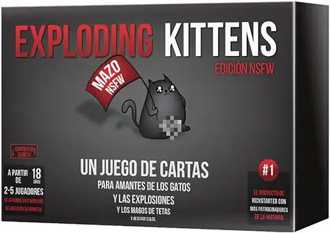 Exploding Kittens EKIEK02ES - NSFW - Juego de Cartas en Español, a Partir de 18 Años.  