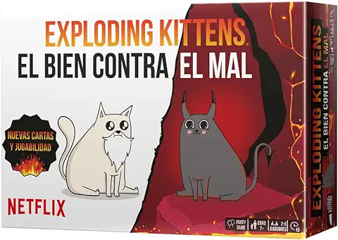 Exploding Kittens El Bien Contra el Mal - Juego de Cartas en Español  