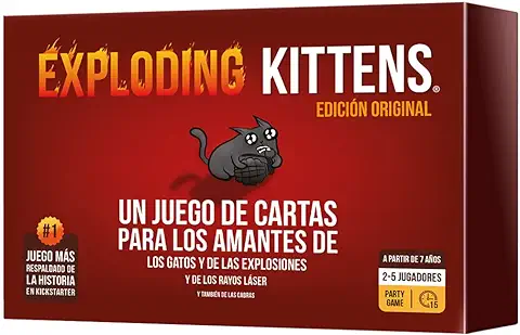 Exploding Kittens - Juego de Cartas en Español, 7+ Años - EKIEK01ES  