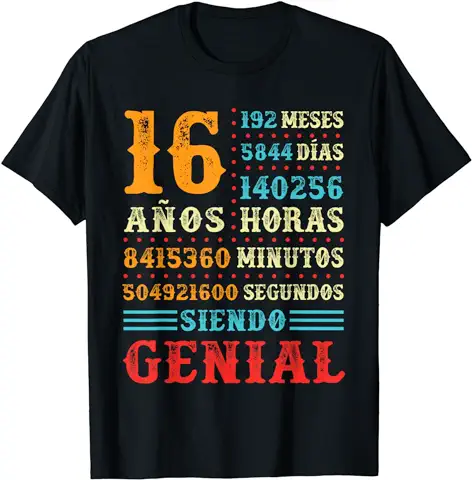 16 Años Siendo Genial, Regalo De Cumpleaños 16 Años Original Camiseta 16 Años Siendo Genial, Regalo De Cumpleaños 16 Años Original Camiseta