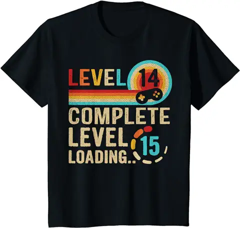 Gamer 14 Cumpleaños Nivel 14 Nivel Completo 15 Cargando Camiseta Gamer 14 Cumpleaños Nivel 14 Nivel Completo 15 Cargando Camiseta