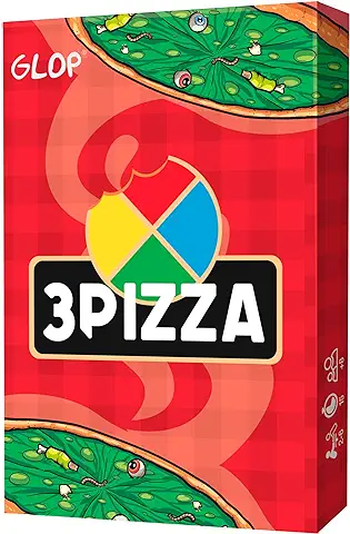 Glop 3Pizza - Juegos de Mesa para Niños de 8 Años o Más y Adultos - Juego de Cartas Divertido para Toda la Familia - Juego de Viaje para Familias y Amigos - Regalo Ideal  