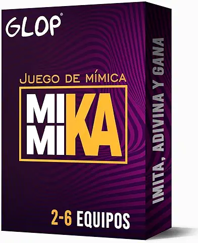 Glop Mimika - Juegos de Mesa Adulto, Familias y Niños a Partir de 8 Años - Pon a Prueba tu Habilidad para la Mímica - De 2 a 6 Equipos - Juego de Gestos - Juegos de Mimica - Regalos Originales  