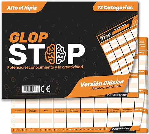 Glop Stop - Juegos de Mesa Adulto, Familias y Niños + 12 Años - Juego de Habilidad - Fomenta la Creatividad y el Conocimiento - Juegos Adultos Divertidos - Juego de Mesa en Familia - Regalo Original  