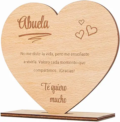 Gracias Tarjetas Felicitacion Madera, Regalos Originales para Hombre Mujer Cumpleaños, Personalizadas Tarjeta para Abuela Papa de Cumpleaños Decoracion, Amiga Postal  