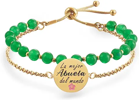 LParkin Te Quiero Abuela Pulseras Abuela Acero Inoxidable Pulsera Regalo Para la Mejor Abuela  