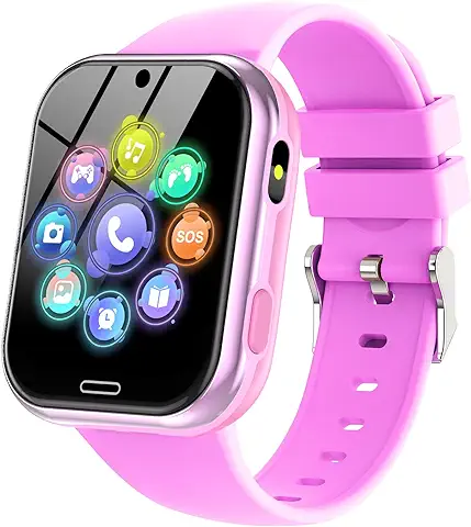 Lylica Reloj Inteligente Niños - Smartwatch Niño para y Niña con Podómetro, 19 Juegos, Llamadas, SOS, Música, Linterna, Juguetes para Niños de 3-12 Años Navidad Cumpleaños Regalo (Fucsia)  