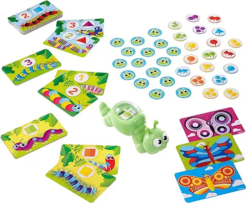 Mattel Games Wormy Roller Juego de mesa para Niños +3 Años, Incluye Cartas y Gusano de Juguete (Mattel GYJ81)  