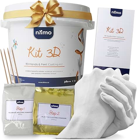 Niimo - Kit de Moldeado de Manos, de Yeso, Regalo Personalizado para Parejas, para él y ella  