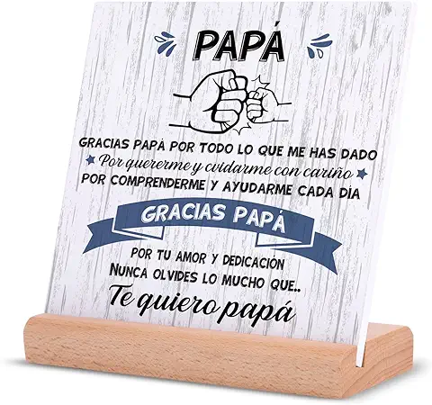 Niyewsor Regalos Padre Navidad, Regalo Papá Tarjeta, Regalo Originales Padre, Regalo Padre Cumpleaños, Ideas Regalos Navidad para Padre de la Hija Hijo  