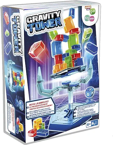 PLAY FUN BY IMC TOYS Gravity Tower | Juego de Construcción de Torre con Piezas Sobre una Base Flotante e Inestable por Efecto de Gravedad - Juego de Estrategia y Habilidad para Niños y Niñas +6 Años  