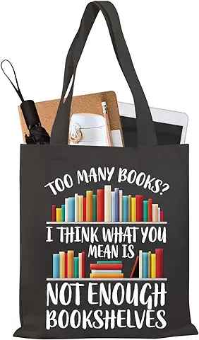 PLITI Bolsa de mano para Amantes de los Libros para Mujer, Bibliotecaria, Regalo de Bibliotecaria, club de Lectura, Bolsa de Hombro Reutilizable, Regalo Divertido de Biblioteca  