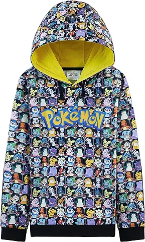 Pokemon Sudadera con Capucha Adolescentes y Niños Pikachu 4-15 Años Oficial Regalos Cumpleaños Niños Colegio  